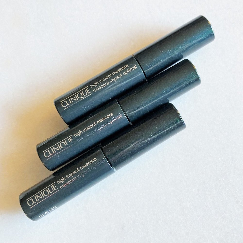 New! 3x Clinique high impact mascara bundle / set / lot (travel size)